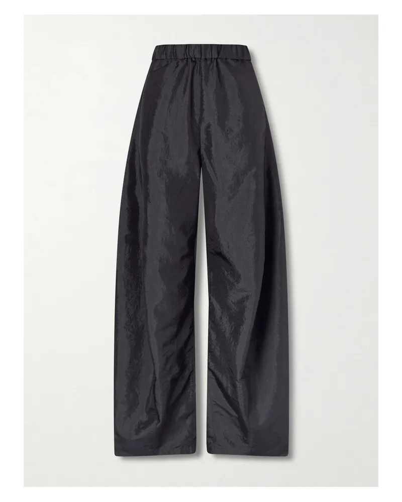 tibi Winslow Barrel-hose Aus Shell In Knitteroptik - Blau Blau