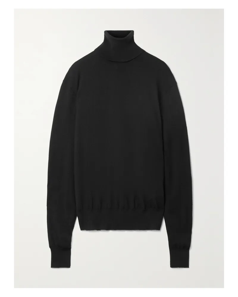 The Row Davos Rollkragenpullover Aus Einer Woll-kaschmirmischung - Schwarz Schwarz