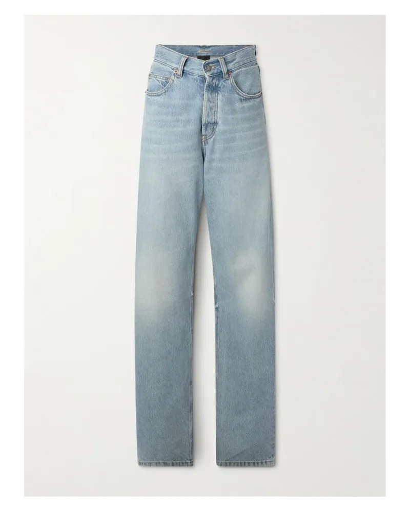 Saint Laurent Hoch Sitzende Jeans Mit Weitem Bein - Blau Blau