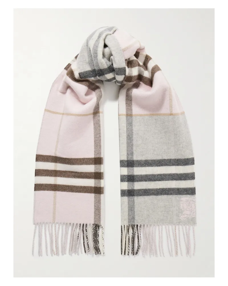 Burberry Karierter Schal Aus Kaschmir Mit Fransen - Mehrfarbig Mehrfarbig