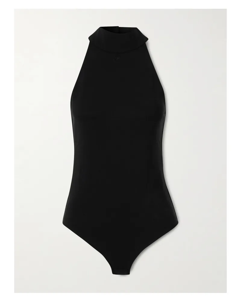 Courrèges Neckholder-body Aus Stretch-jersey - Schwarz Schwarz