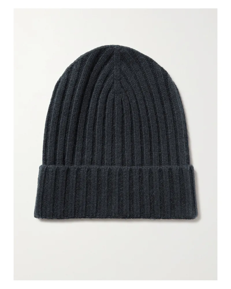 arch4 Net Sustain Megan Beanie Aus Geripptem Biokaschmir - Grau Grau