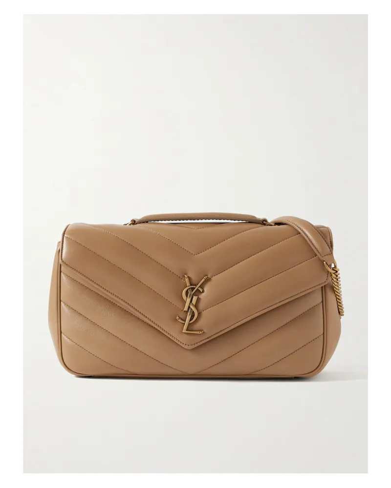 Saint Laurent Loulou Quilted Leather Shoulder Bag - Brown Brown