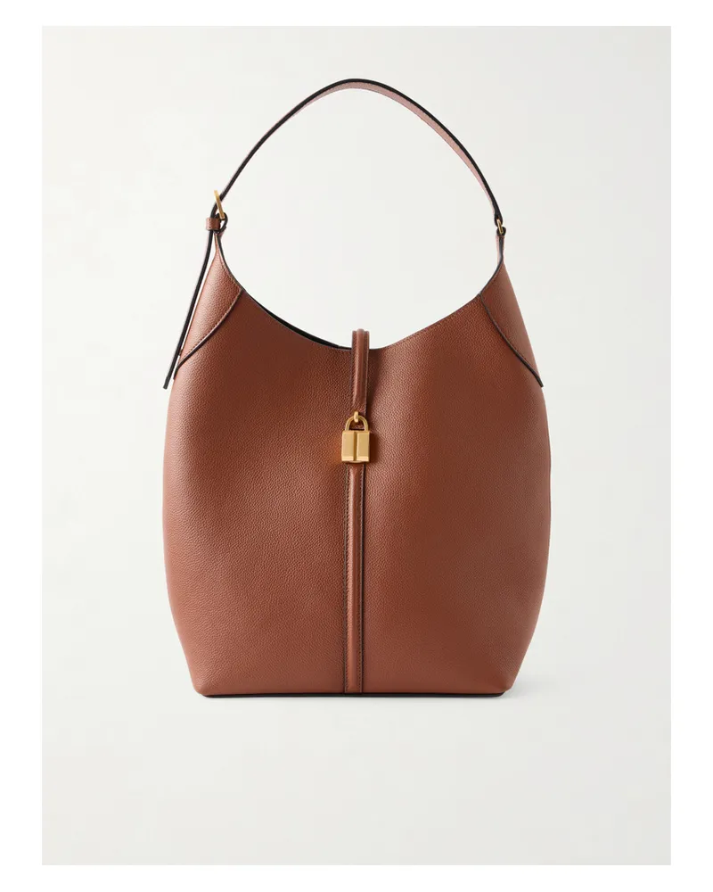 DeMELLIER Siena Full-grained Leather Shoulder Bag - Brown Brown