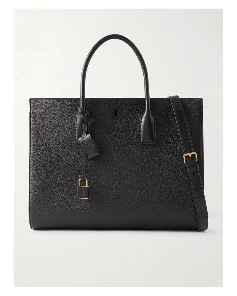 Saint Laurent Textured-leather Shoulder Bag - Black Black