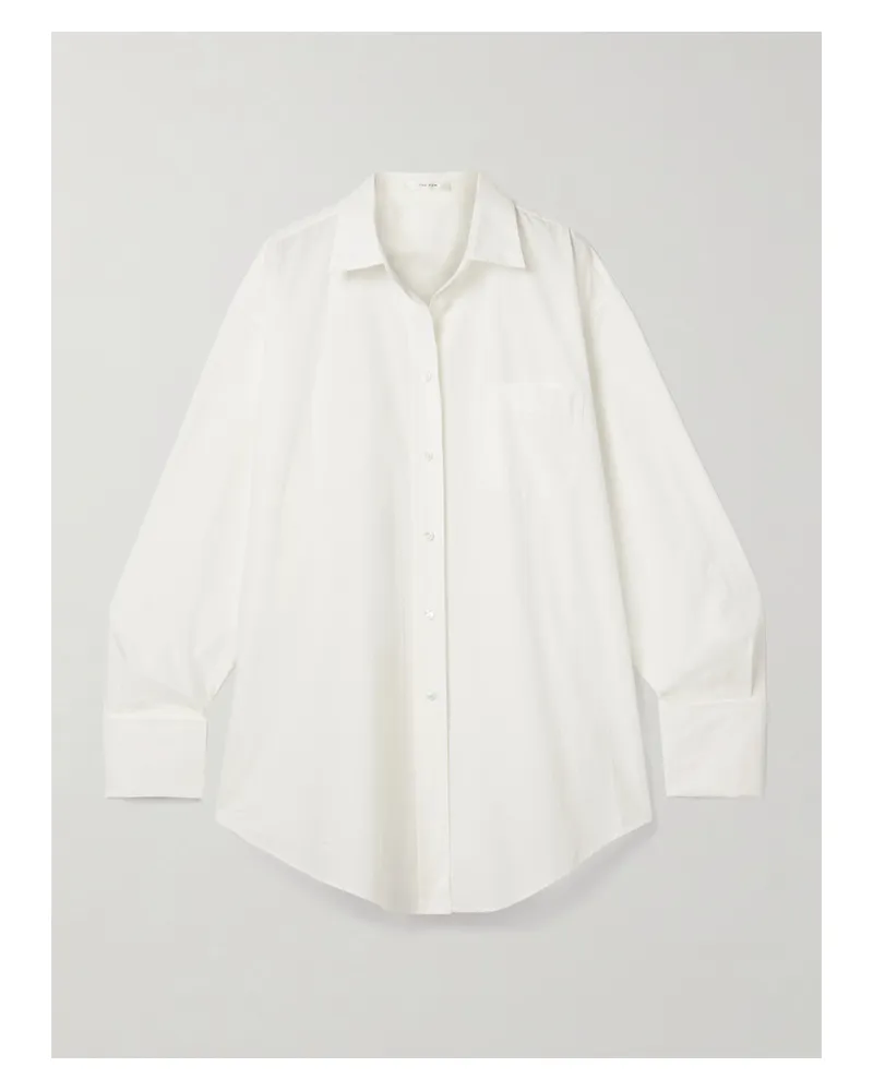 The Row Ment Oversized-hemd Aus Baumwollpopeline - Weiß Weiß