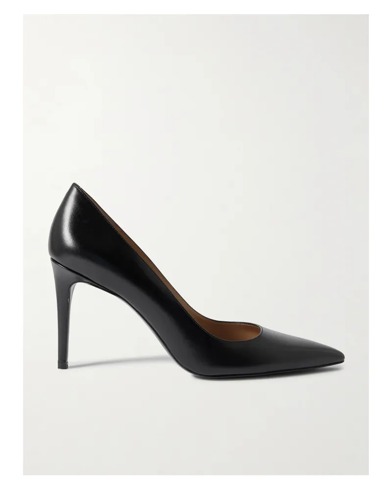 Stuart Weitzman Stuart Power Leather Pumps - Black Black