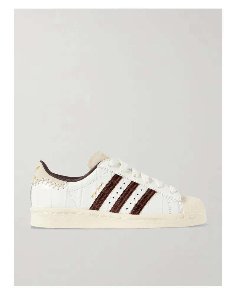 adidas Wales Bonner Superstar Sneakers Aus Leder Mit Krokodileffekt - Creme Creme