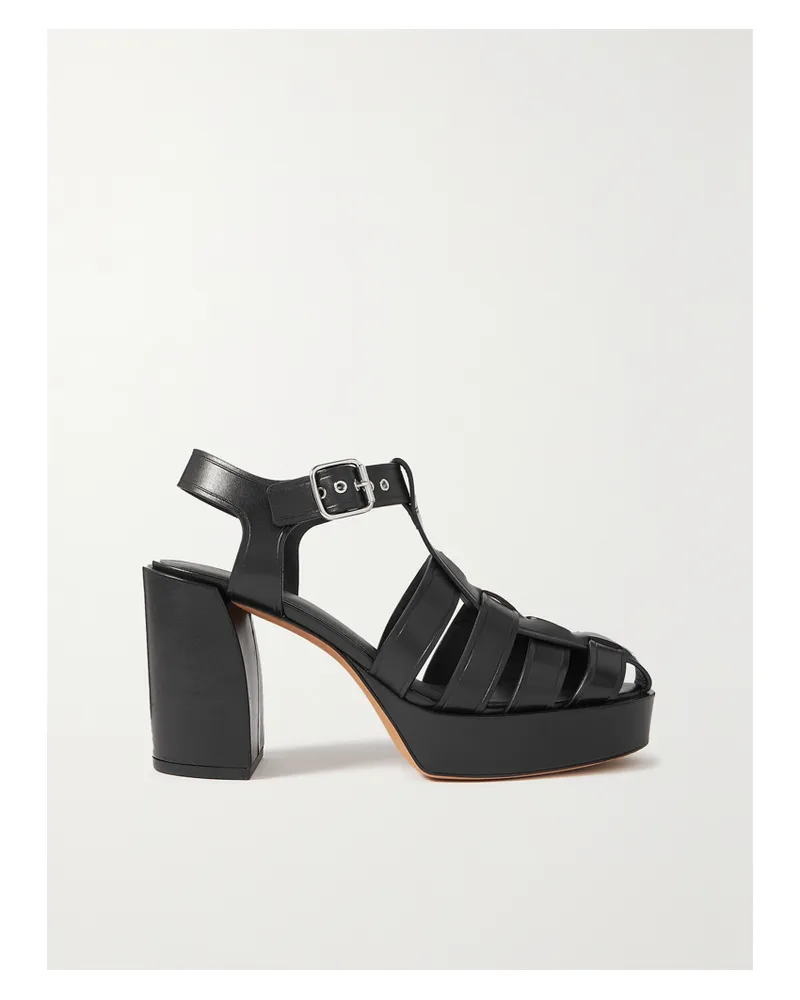3.1 phillip lim Naomi Plateausandalen Aus Leder - Schwarz Schwarz
