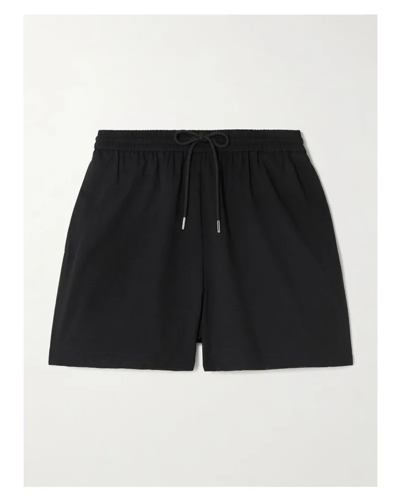 Theory Shorts Aus Einer Wollmischung - Schwarz Schwarz