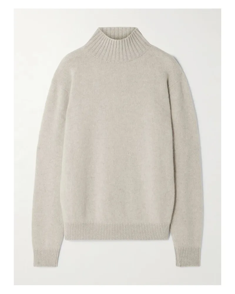 The Elder Statesman Stehkragenpullover Aus Kaschmir - Ecru Ecru