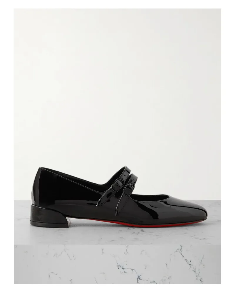 Christian Louboutin Sweet Jane Flache Schuhe Aus Lackleder - Schwarz Schwarz