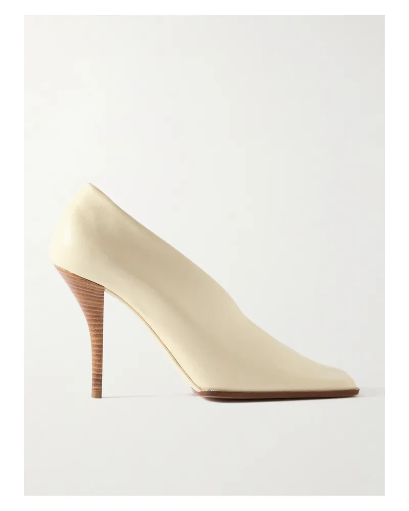 Alaïa 90 Pumps Aus Leder - Ecru Ecru