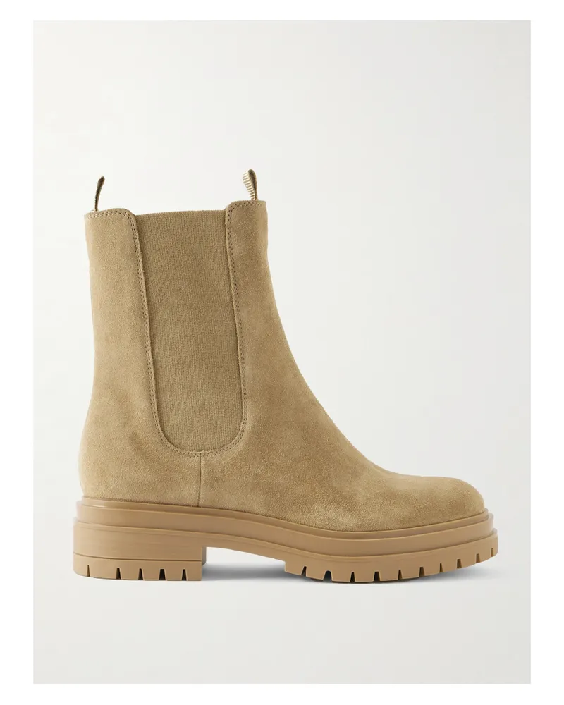 Gianvito Rossi Chester Chelsea Boots Aus Veloursleder - Braun Braun