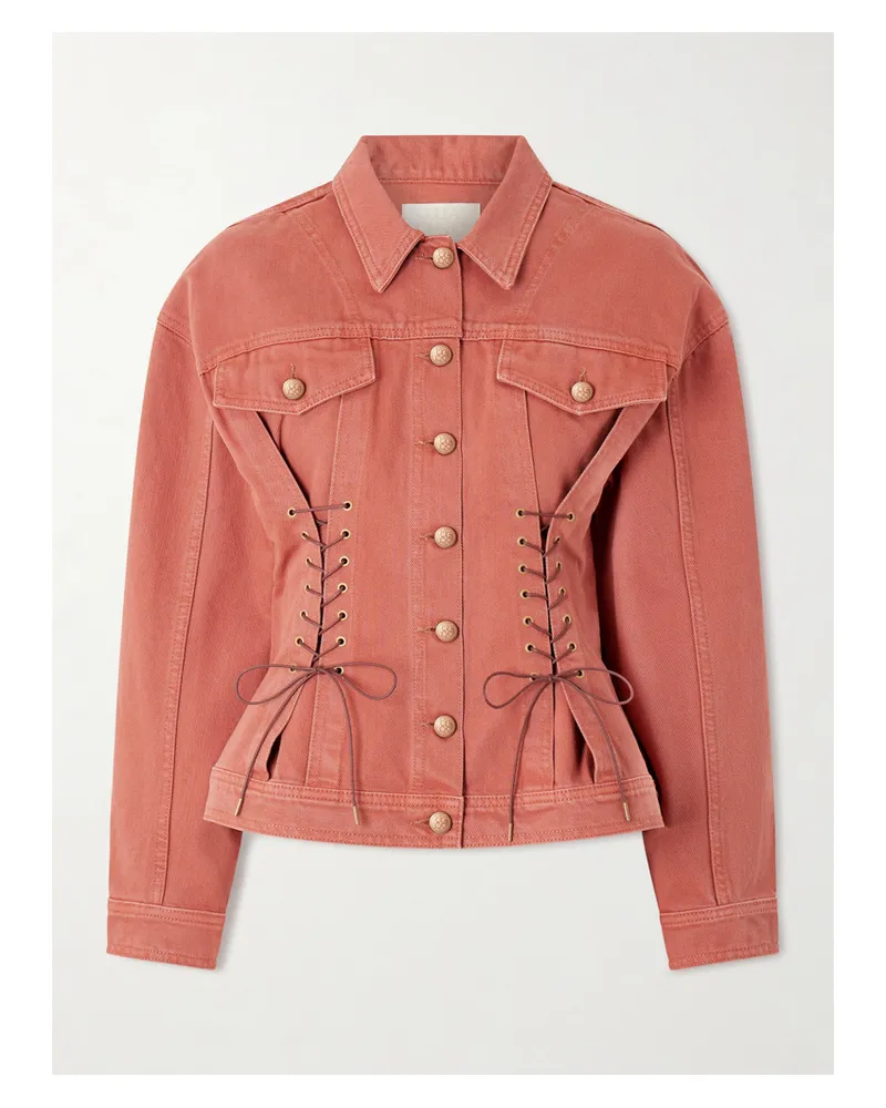 Ulla Johnson Naomi Denim Jacket - Red Red