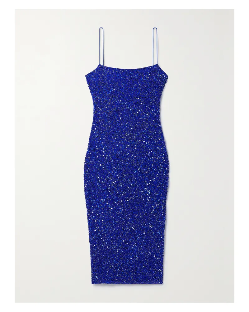 Retrofête Prim Kleid Aus Tüll Mit Pailletten - Blau Blau