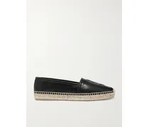Cassandre Espadrilles Aus Leder Mit Logoprägung - Schwarz
