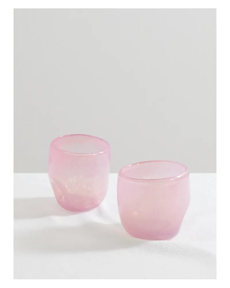 Completedworks Thaw Set Aus Zwei Bechern Aus Recyceltem Glas - Pink Pink