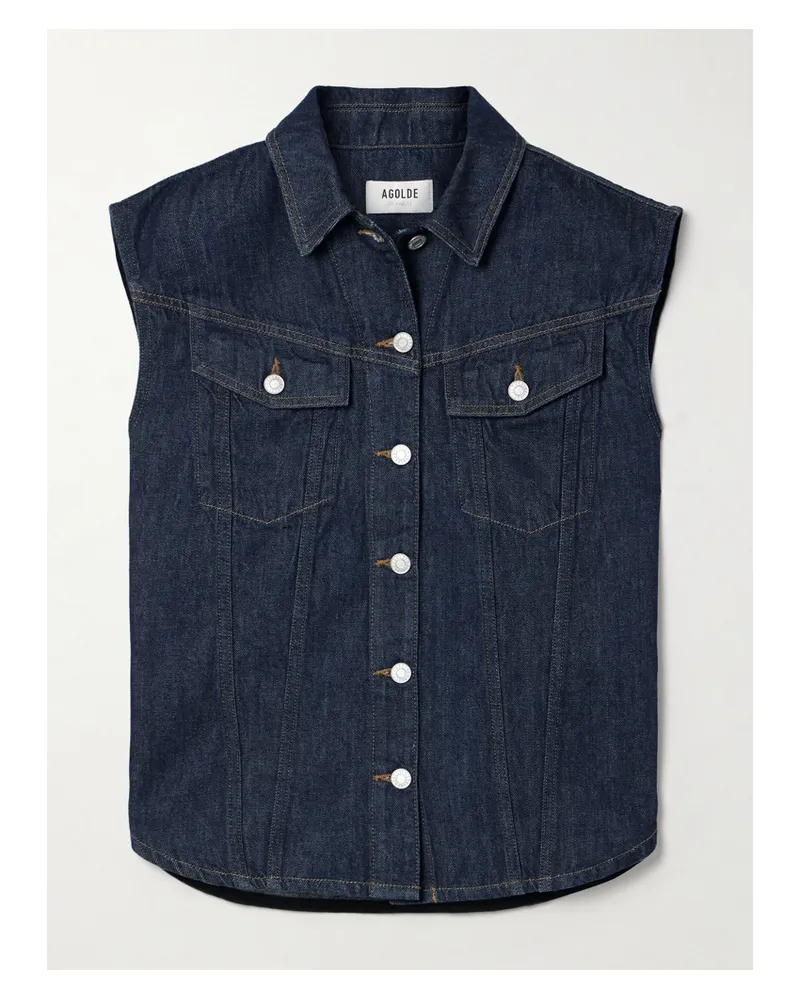 AGOLDE Evan Jeansweste Aus Bio-denim - Blau Blau
