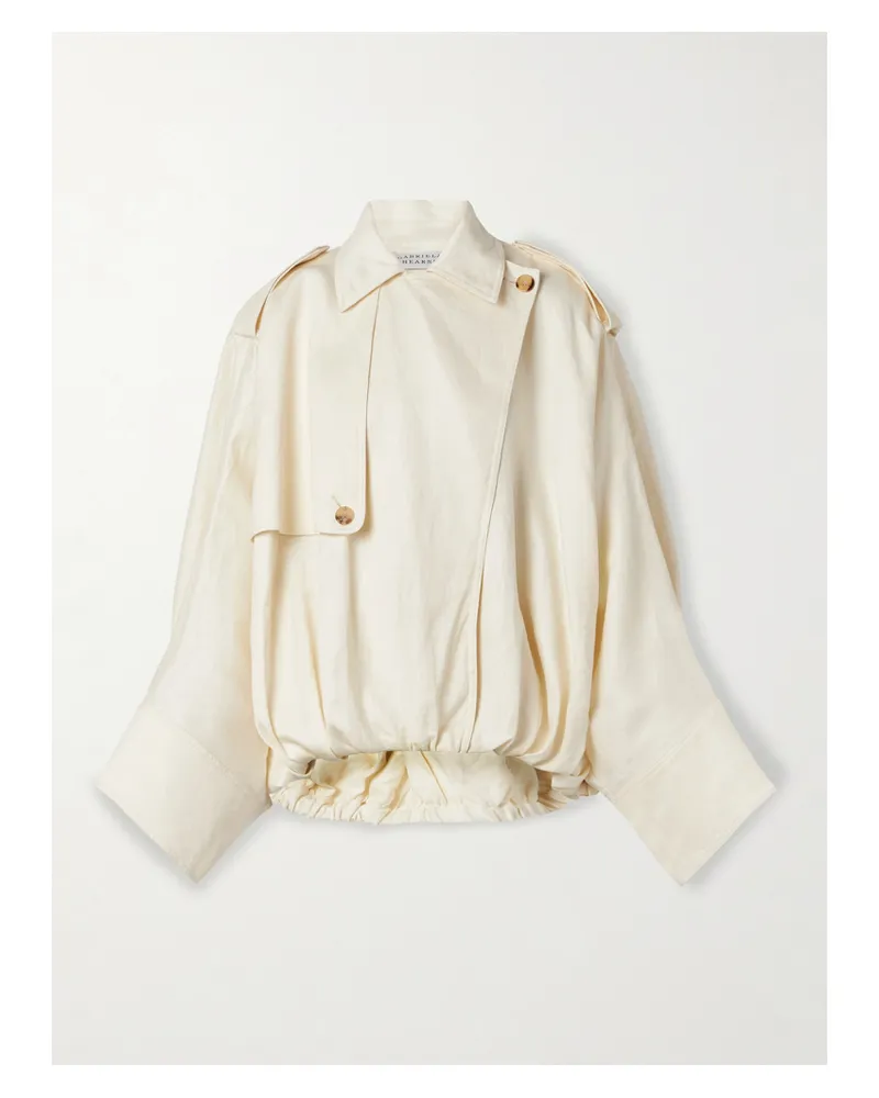 Gabriela Hearst Hunt Oversized-jacke Aus Leinen - Elfenbein Elfenbein