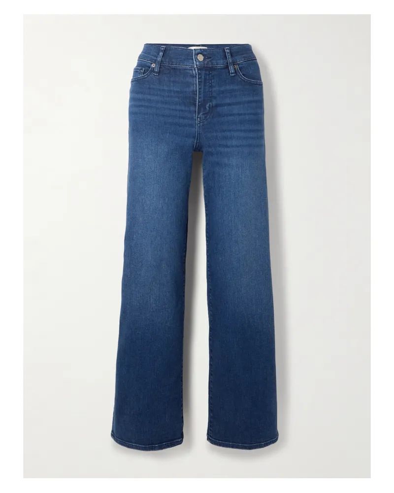 Frame Denim Le Slim Palazzo Halbhohe Jeans Mit Geradem Bein - Blau Blau