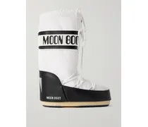 Icon Shell And Faux Leather Snow Boots - White