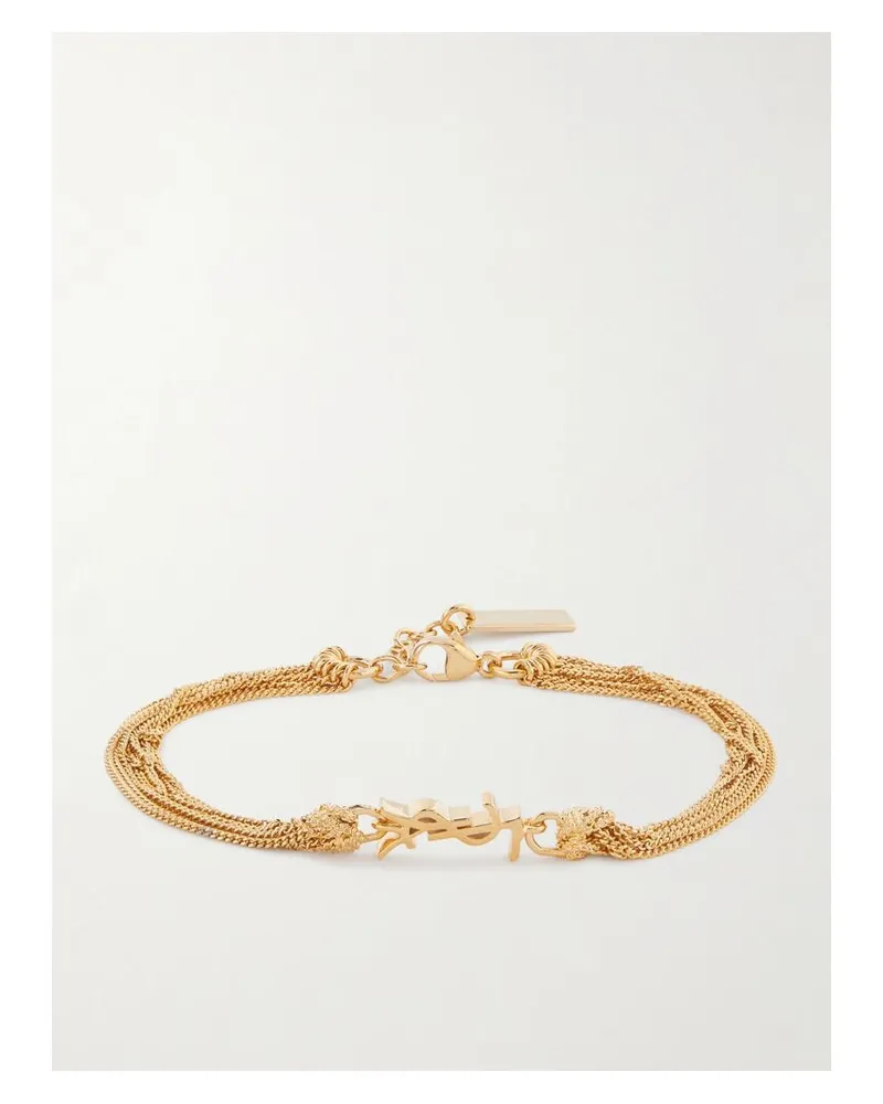 Saint Laurent Goldfarbenes Armband Gold