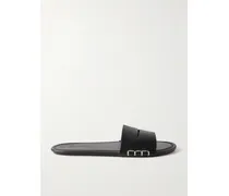 Loafer Leather Slides - Black