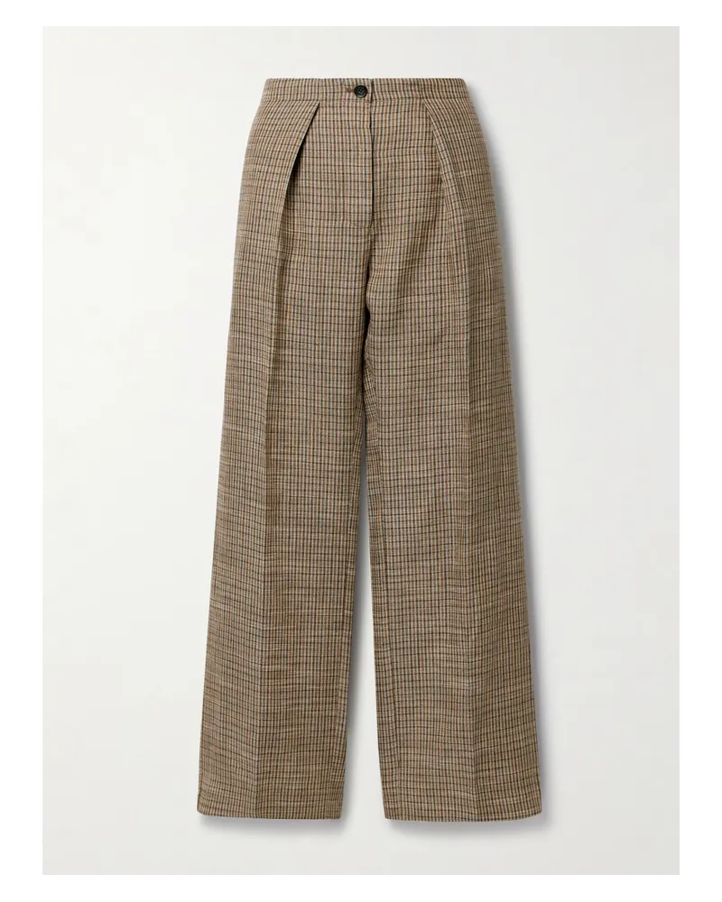 Acne Studios Bundfaltenhose Braun