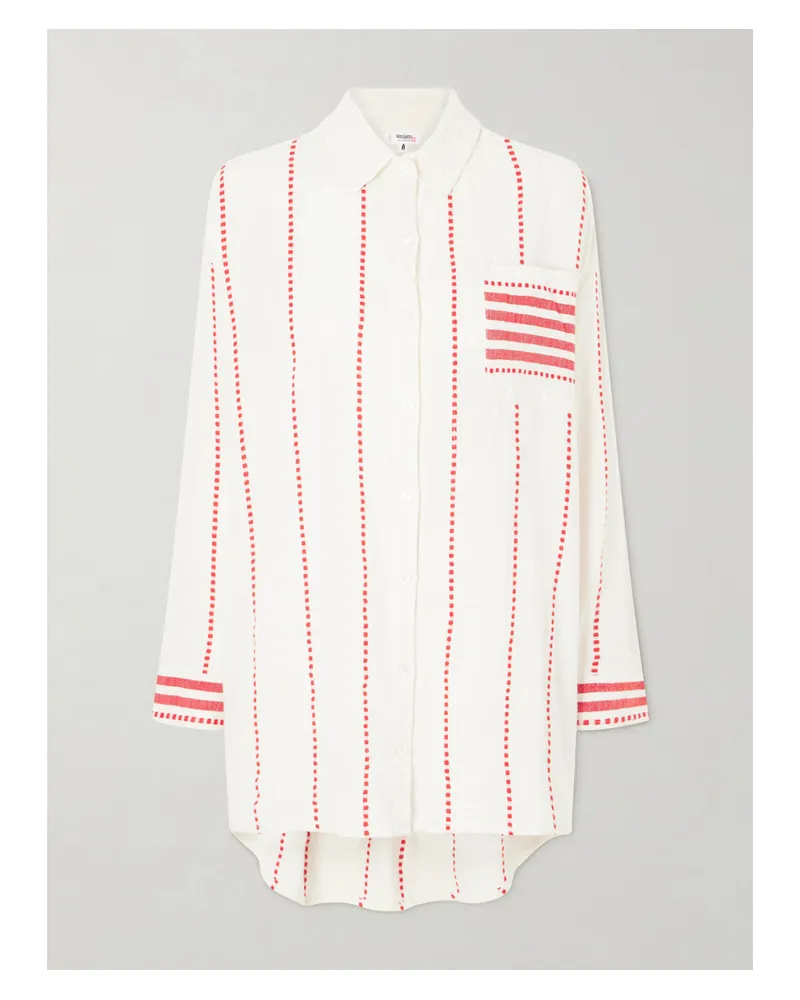 lemlem Mariam Cotton-gauze Shirt - Red Red