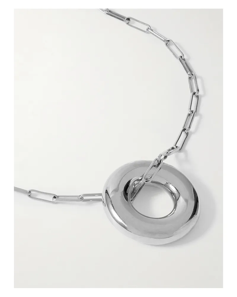 Laura Lombardi Terra Recycled Rhodium-plated Necklace - Silver Silver