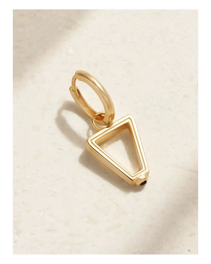 Marie Lichtenberg Triangle Baby Einzelne Creole Aus 18 Karat Gold Mit Saphir Gold