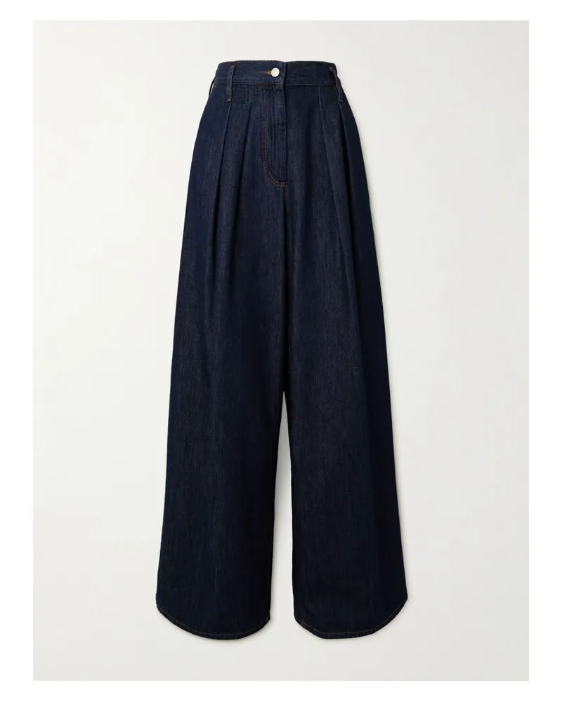 Dries van Noten Bundfaltenhose Mit Weitem Bein - Blau Blau