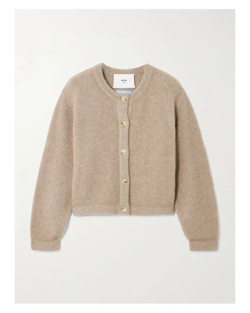arch4 Antrim Cardigan Aus Bouclé Aus Einer Kaschmirmischung - Braun Braun