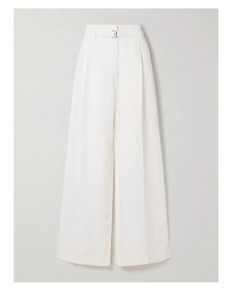 Proenza Schouler Jules Bundfaltenhose Mit Weitem Bein Aus Popeline - Wollweiß Wollweiß