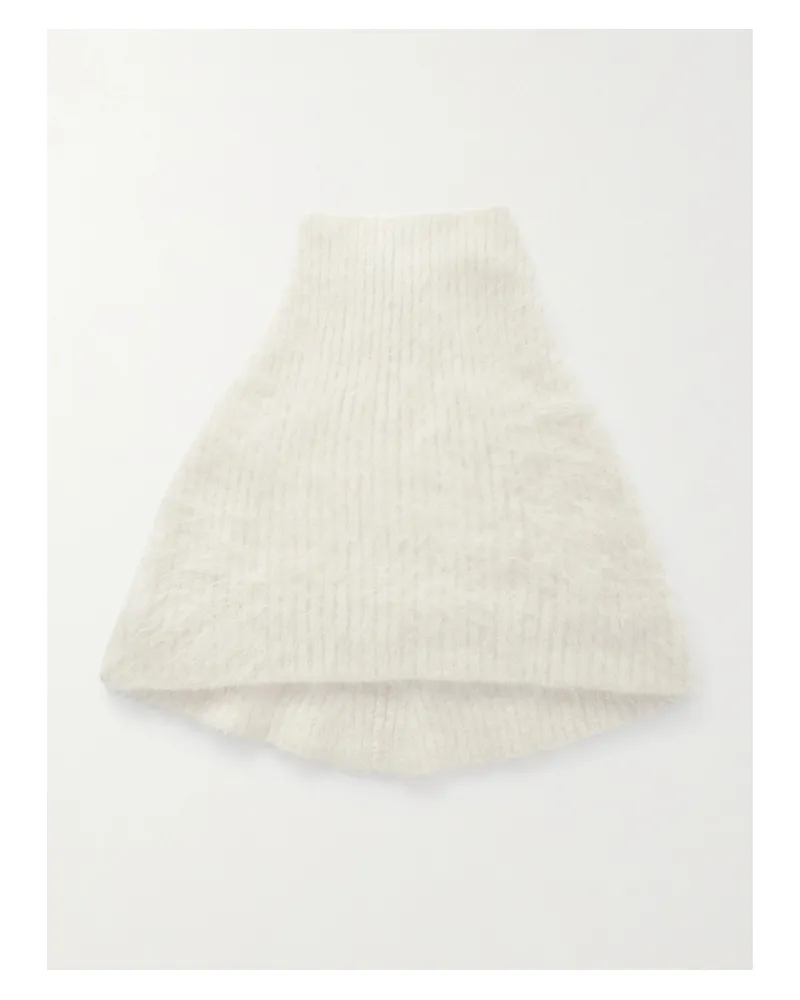 Totême Ribbed Alpaca-blend Neck Warmer - Neutrals Neutrals