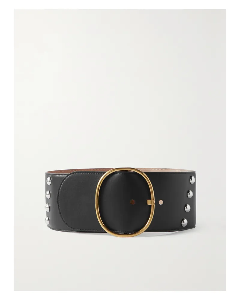 Alaïa Gürtel Aus Leder Mit Nieten - Schwarz Schwarz