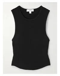 AGOLDE Nova Verkürztes Tanktop aus einer Gerippten Mischung aus Biobaumwolle und Tencel™ Lyocell Schwarz