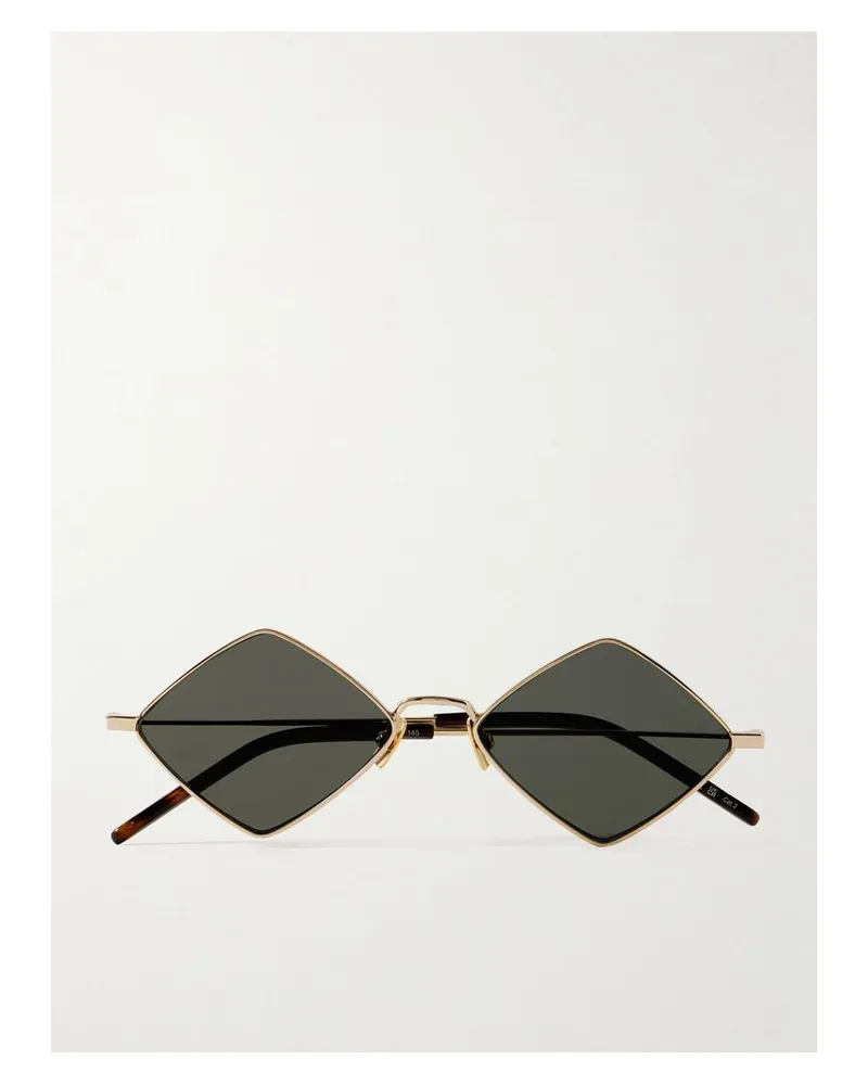 Saint Laurent Lisa Sonnenbrille Mit Eckigem Rahmen Aus Metall - Gold Gold