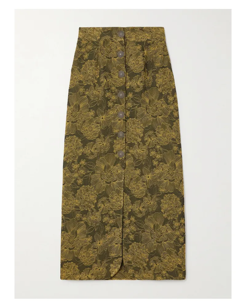 DESTREE Ivan Maxirock Aus Besticktem Twill - Grün Grün