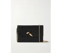 Intrecciato Leather Pouch - Black