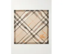 Printed Silk-twill Scarf - Neutrals
