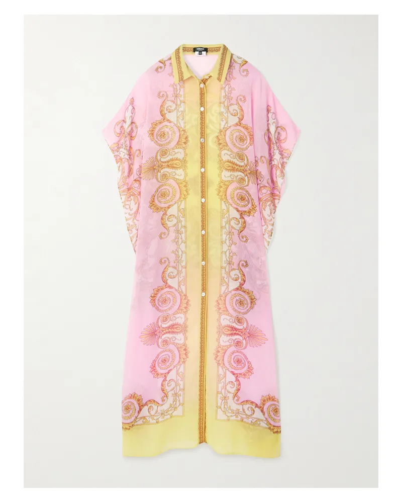 Versace Kaftan Aus Bedrucktem Georgette - Mehrfarbig Mehrfarbig