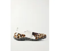 Jewel Leather-trimmed Leopard-print Calf Hair Mary Jane Sneakers - Animal print