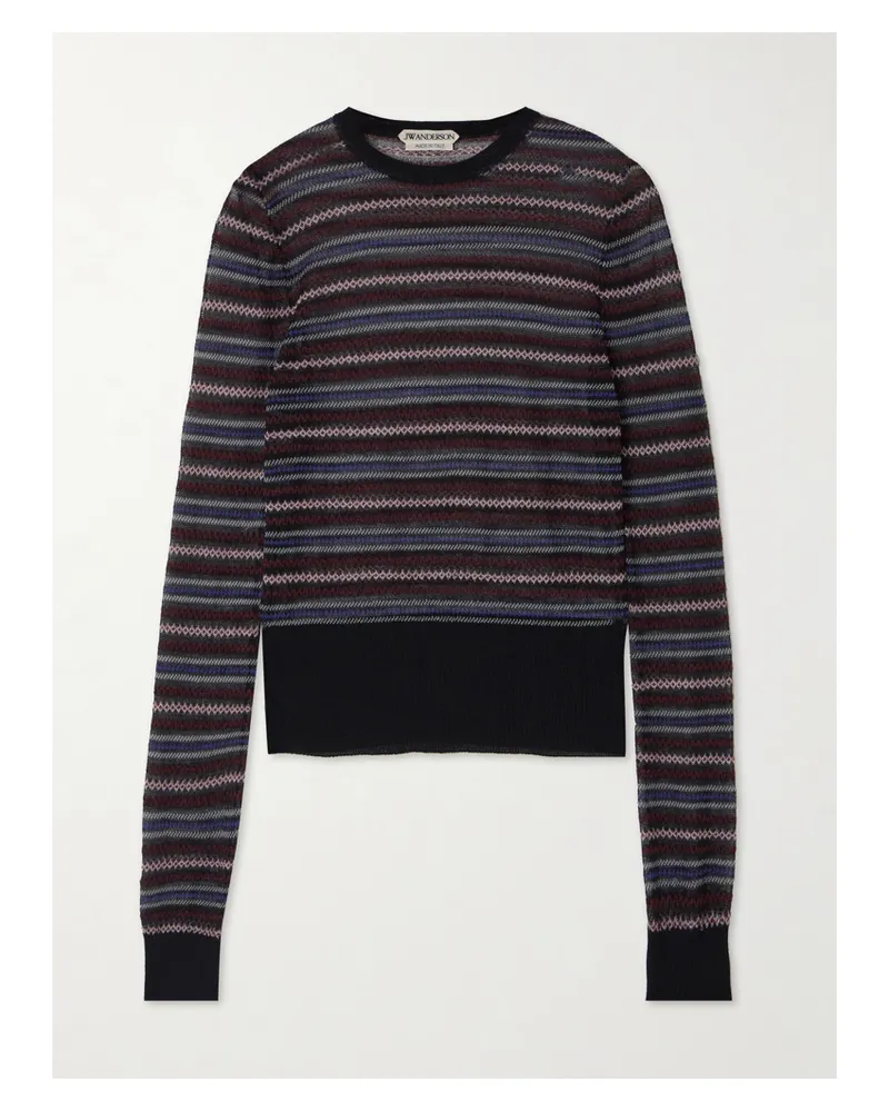 J.W.Anderson Pullover Aus Einer Baumwollmischung In Intarsienstrick Mit Applikation - Mehrfarbig Mehrfarbig