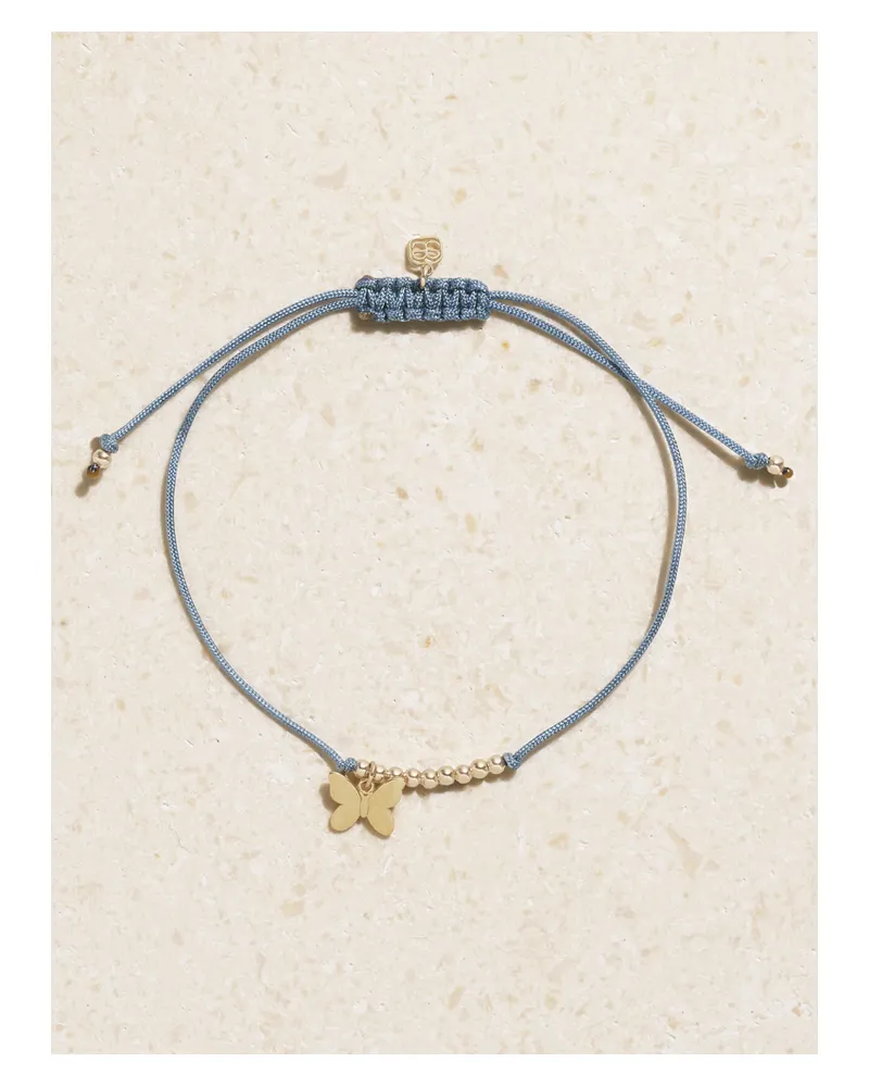 Sydney Evan Butterfly Kordelarmband Mit Details Aus 14 Karat Gold Gold