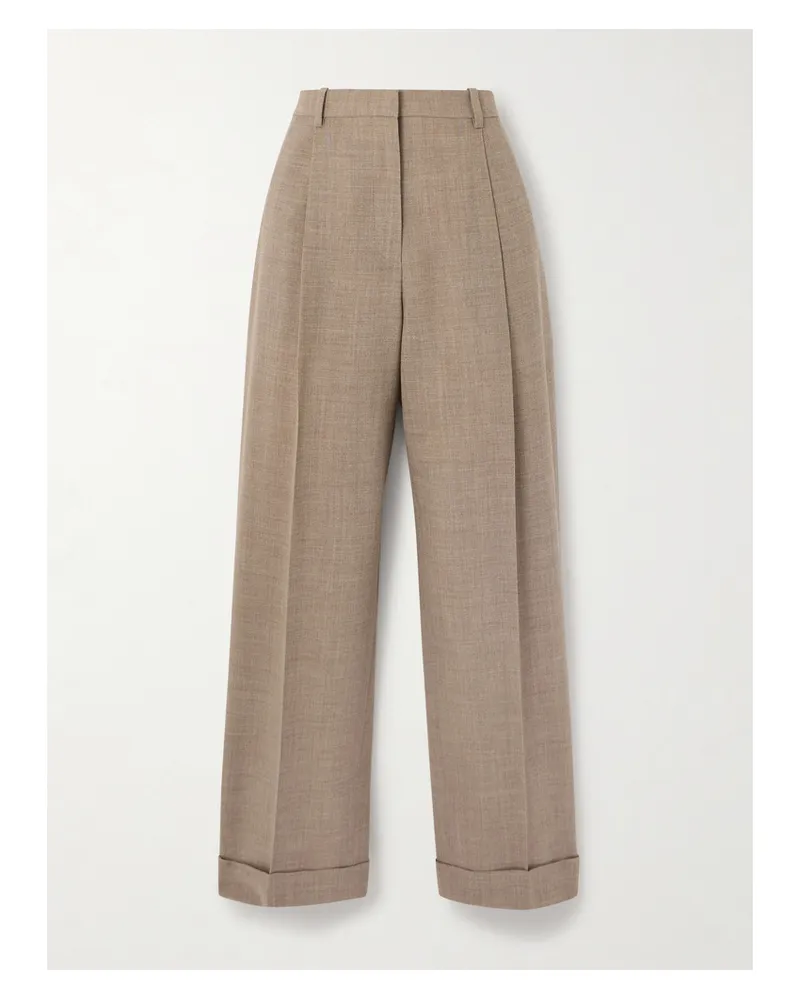 The Row Tor Bundfaltenhose Aus Grain De Poudre Aus Wolle - Braun Braun