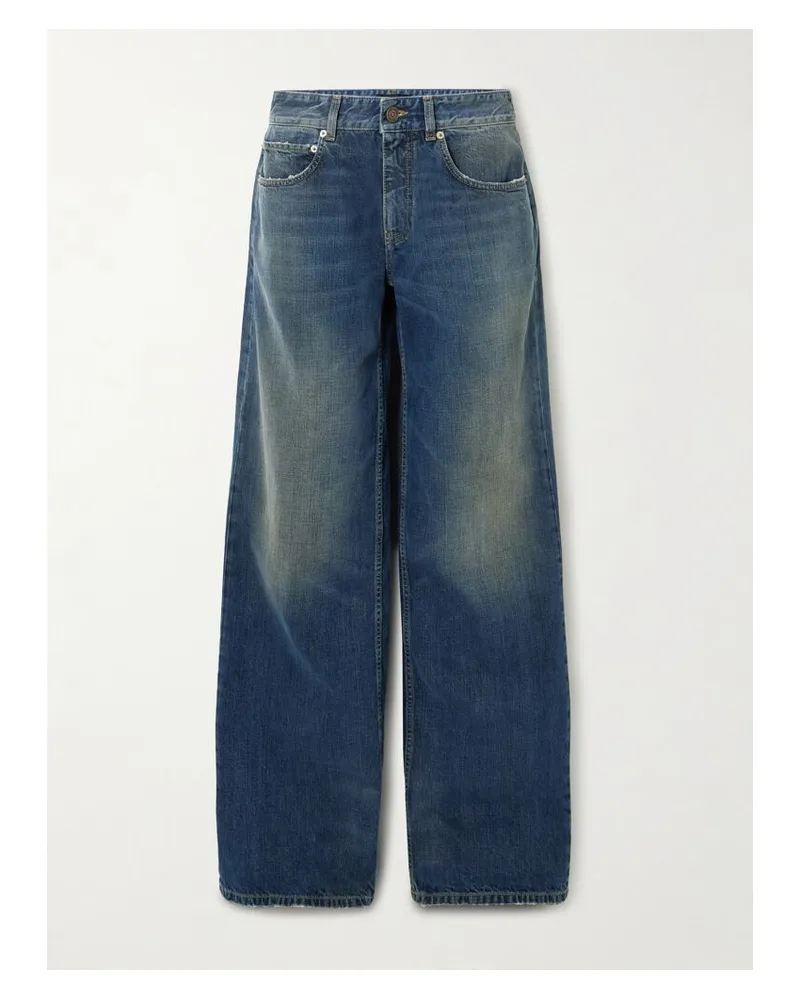 Balenciaga Halbhohe Jeans Mit Weitem Bein - Blau Blau