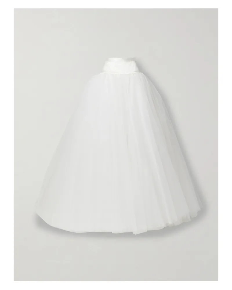 Vivienne Westwood Joe Petticoat Satin-trimmed Tulle And Crinoline Maxi Skirt - Neutrals Neutrals