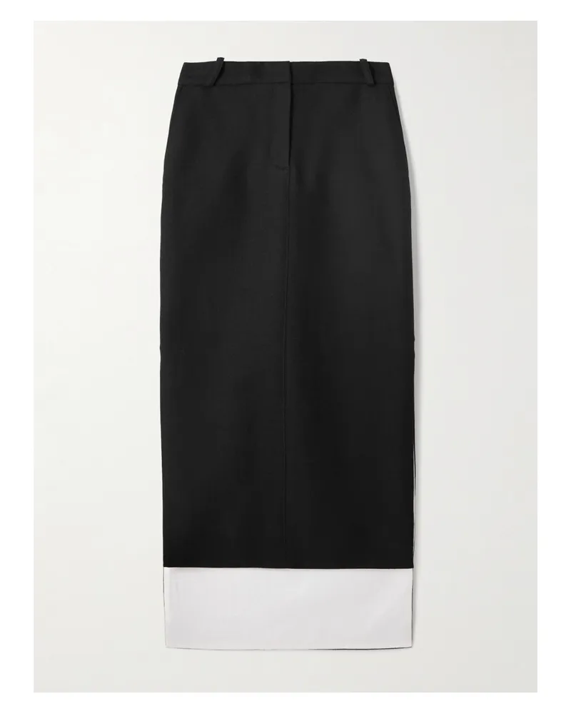 Lanvin Asymmetrischer Rock Aus Wolle - Schwarz Schwarz